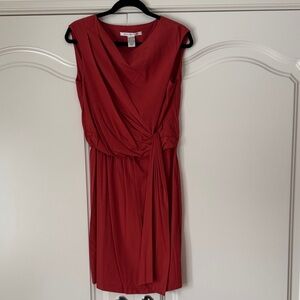Diane Von Furstenberg Red Midi Dress